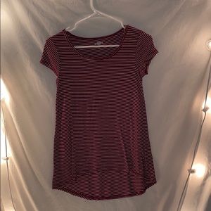 Stripped Maroon Blouse